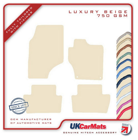 DS 4 2015 onwards Beige Luxury Velour Tailored Car Mats HITECH