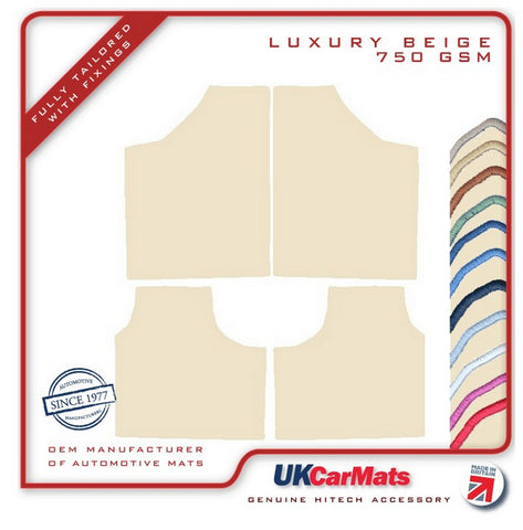 Ford Cortina Mk1 / Cortina Mk2 1962-1970 Beige Luxury Velour Tailored Car Mats HITECH