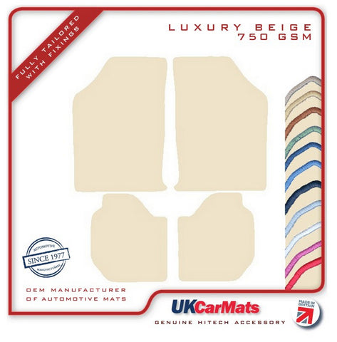 Ford Escort Mk3 / Escort Mk4 1980-1986 Beige Luxury Velour Tailored Car Mats HITECH
