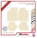 Ford Fiesta Mk3 1990-1993 Beige Luxury Velour Tailored Car Mats HITECH