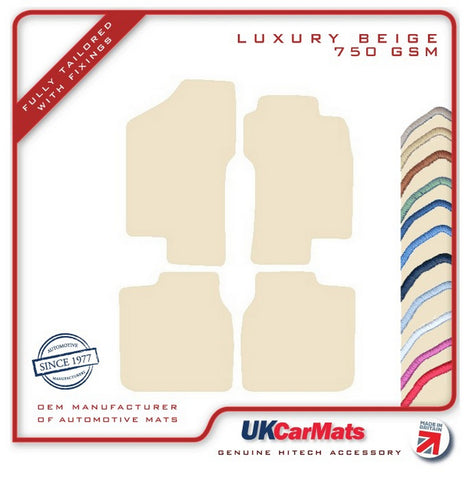 Fiat Bravo 1995-2001 Beige Luxury Velour Tailored Car Mats HITECH