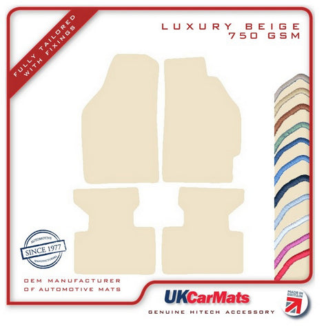 Fiat Punto 1999-2006 Beige Luxury Velour Tailored Car Mats HITECH