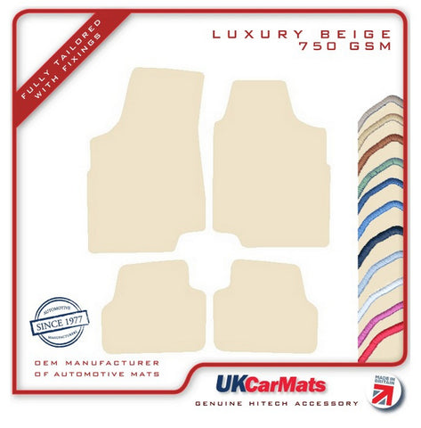 Ford Escort Mk7 1997-2000 Beige Luxury Velour Tailored Car Mats HITECH