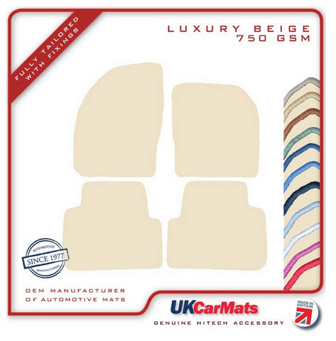 Ford Focus C-Max 2003-2010 Beige Luxury Velour Tailored Car Mats HITECH