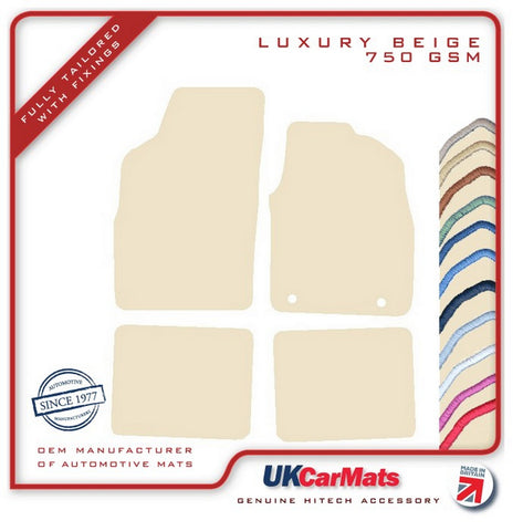 Fiat Panda 2003-2012 Beige Luxury Velour Tailored Car Mats HITECH