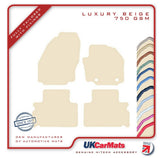 Ford S-Max (Oval Fixings) 2006-2011 Beige Luxury Velour Tailored Car Mats HITECH