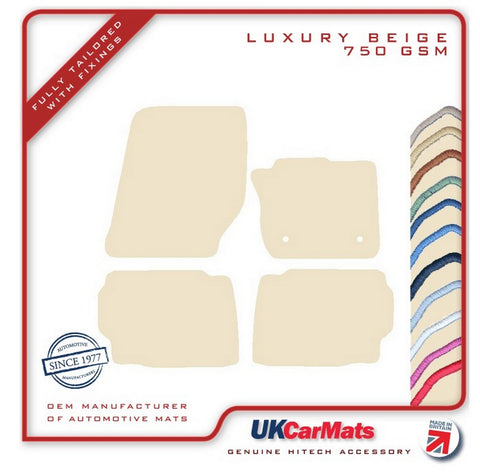 Ford Mondeo 2014 onwards Beige Luxury Velour Tailored Car Mats HITECH
