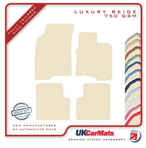 Fiat Panda 2012-2015 Beige Luxury Velour Tailored Car Mats HITECH