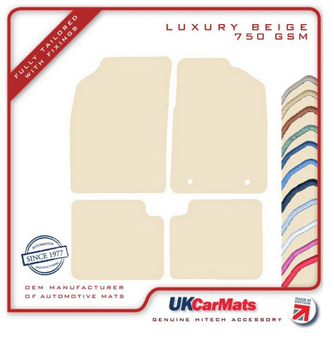Ford Ka 2nd gen Facelift 2013-2016 Beige Luxury Velour Tailored Car Mats HITECH