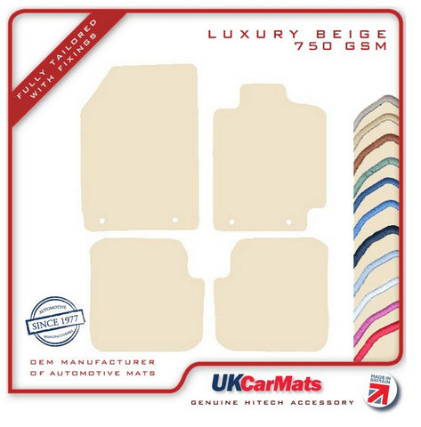 Fiat Stilo 2002-2007 Beige Luxury Velour Tailored Car Mats HITECH