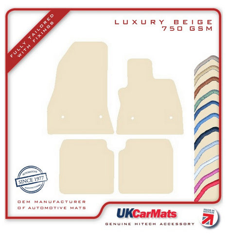 Fiat 500L 2013 onwards Beige Luxury Velour Tailored Car Mats HITECH