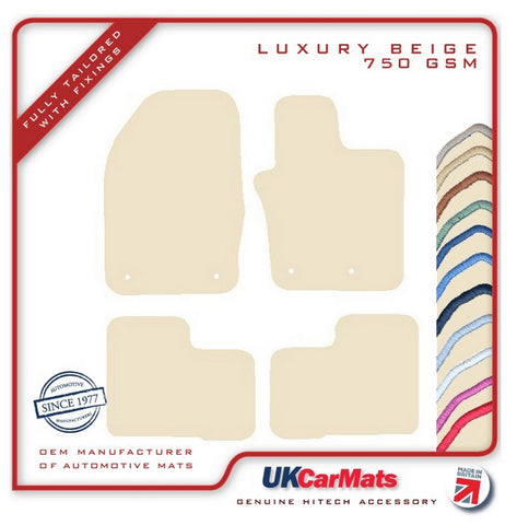 Fiat 500X 2014 onwards Beige Luxury Velour Tailored Car Mats HITECH