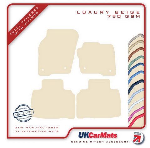 Ford Edge 2016 onwards Beige Luxury Velour Tailored Car Mats HITECH