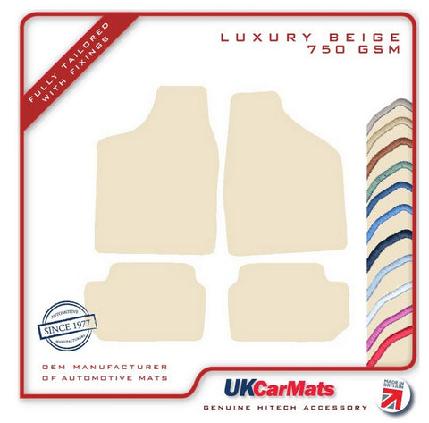 Fiat Panda 1988-1995 Beige Luxury Velour Tailored Car Mats HITECH