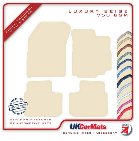 Fiat Sedici 2006-2011 Beige Luxury Velour Tailored Car Mats HITECH