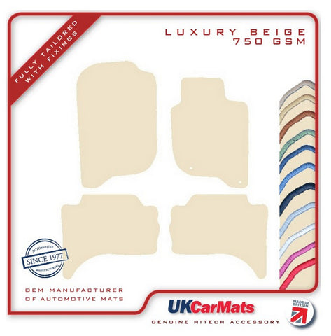 Fiat  Fullback (With Rear Heater) 2016 onwards Beige Luxury Velour Tailored Car Mats HITECH