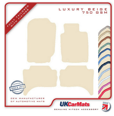 Fiat  Fullback (Without Rear Heater) 2016 onwards Beige Luxury Velour Tailored Car Mats HITECH