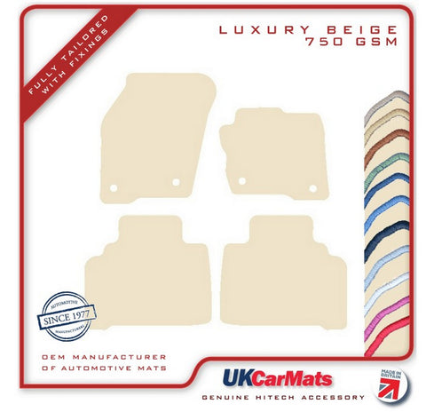 Ford Galaxy Mk4 2015 onwards Beige Luxury Velour Tailored Car Mats HITECH