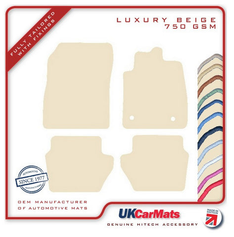 Ford Puma 2019 onwards Beige Luxury Velour Tailored Car Mats HITECH
