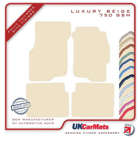 Honda Civic 5 Dr Inc Aerodeck 1995-2000 Beige Luxury Velour Tailored Car Mats HITECH