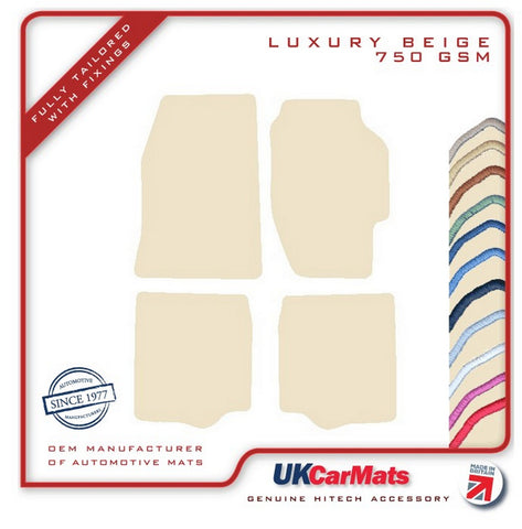 Honda Accord 4dr 1989-1993 Beige Luxury Velour Tailored Car Mats HITECH