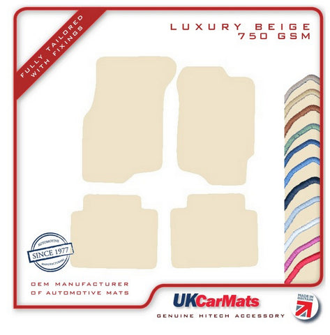 Honda Civic 4dr 1992-1995 Beige Luxury Velour Tailored Car Mats HITECH