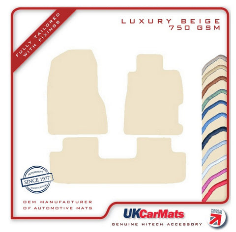 Honda Civic 3dr Inc Type R 2001-2006 Beige Luxury Velour Tailored Car Mats HITECH