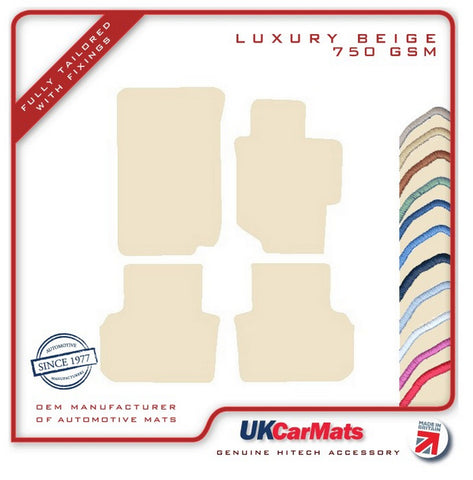 Honda Accord 4dr - Manual 2003-2008 Beige Luxury Velour Tailored Car Mats HITECH