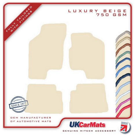 Hyundai Getz 2002-2009 Beige Luxury Velour Tailored Car Mats HITECH