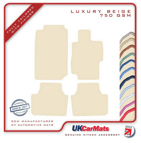 Honda Accord 4dr - Auto 2003-2008 Beige Luxury Velour Tailored Car Mats HITECH