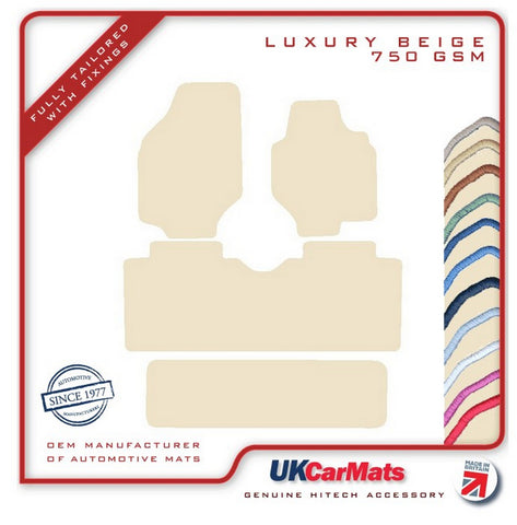 Hyundai Trajet 1999-2006 Beige Luxury Velour Tailored Car Mats HITECH