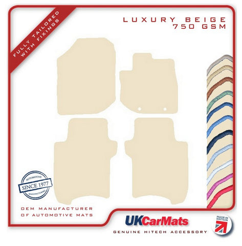 Honda Jazz 2008-2014 Beige Luxury Velour Tailored Car Mats HITECH