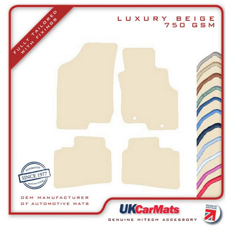 Hyundai i30 2007-2009 Beige Luxury Velour Tailored Car Mats HITECH