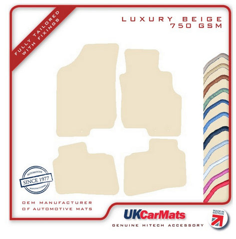 Hyundai i30 2009-2012 Beige Luxury Velour Tailored Car Mats HITECH