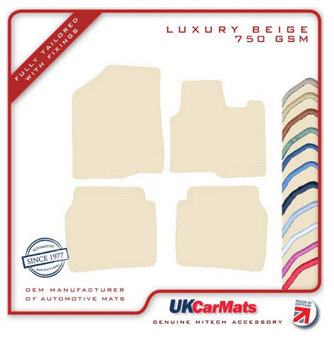 Hyundai Santa Fe (5 Seater) 2010-2012 Beige Luxury Velour Tailored Car Mats HITECH