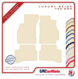Hyundai Accent 1999-2005 Beige Luxury Velour Tailored Car Mats HITECH