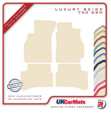 Hyundai Accent 1999-2005 Beige Luxury Velour Tailored Car Mats HITECH