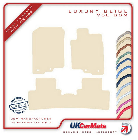 Honda Insight Hatchback 2009-2014 Beige Luxury Velour Tailored Car Mats HITECH
