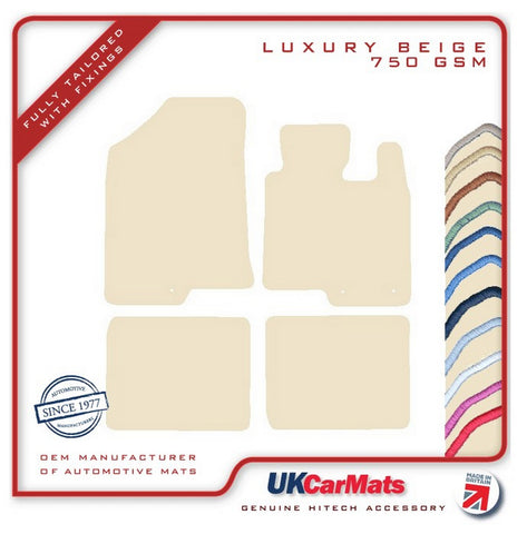 Hyundai i40 2011-2019 Beige Luxury Velour Tailored Car Mats HITECH