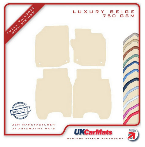 Honda Civic 5dr Diesel 2012-2015 Beige Luxury Velour Tailored Car Mats HITECH
