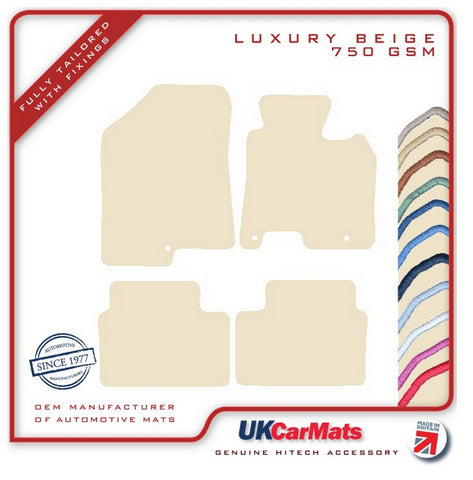 Hyundai i30 2012-2017 Beige Luxury Velour Tailored Car Mats HITECH