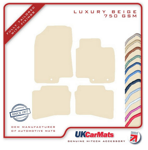 Hyundai i20 2015-2020 Beige Luxury Velour Tailored Car Mats HITECH