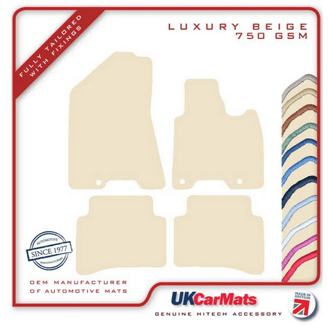 Hyundai Tucson 2018-2020 Beige Luxury Velour Tailored Car Mats HITECH