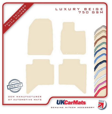 Isuzu D-Max V-Cross Separate Rears 2021 onwards Beige Luxury Velour Tailored Car Mats HITECH