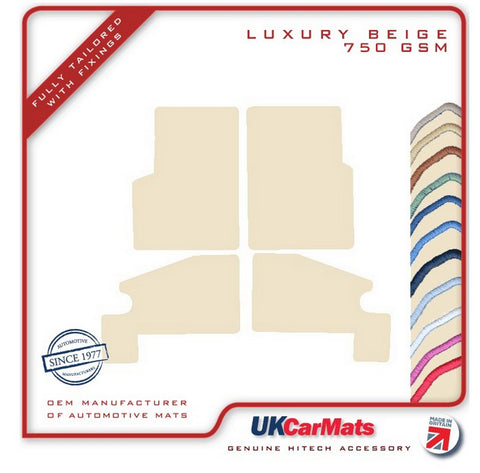 Jeep Wrangler 1997-2007 Beige Luxury Velour Tailored Car Mats HITECH