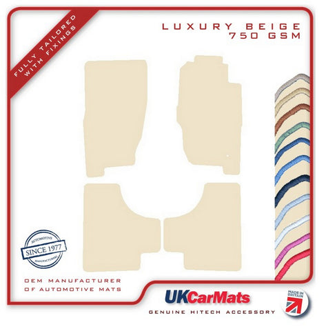 Jeep Cherokee 2001-2007 Beige Luxury Velour Tailored Car Mats HITECH