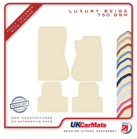 Jaguar S-Type (X200) Automatic 1998-2003 Beige Luxury Velour Tailored Car Mats HITECH
