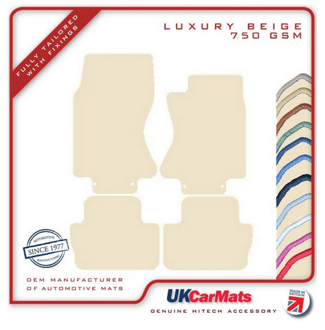 Jaguar S-Type (X200) Automatic 2003-2009 Beige Luxury Velour Tailored Car Mats HITECH