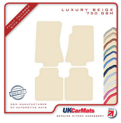 Jaguar XJ Series (X350) LWB 2003-2009 Beige Luxury Velour Tailored Car Mats HITECH