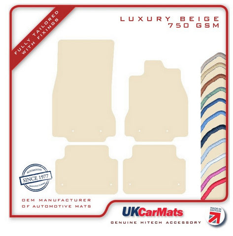 Jaguar XF Saloon (X250) 2013-2015 Beige Luxury Velour Tailored Car Mats HITECH